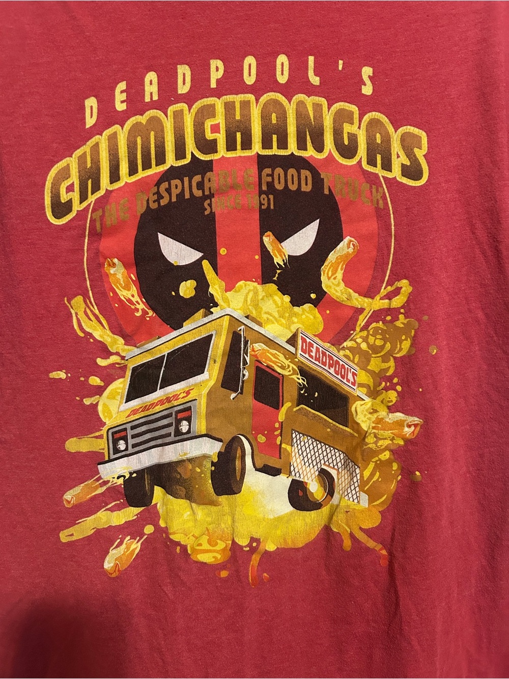 Marvel Red Crewneck Tee with Black Logo